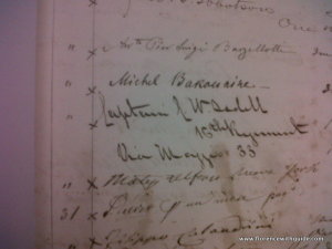 Подпись Бакунина Книга подписчиков Кабинета Вьёсё