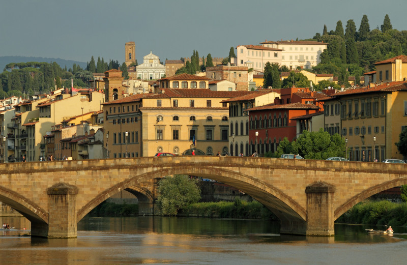 Ponte alla carraia, vista di Oltrarno, San Miniato