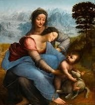 Leonardo Madonna Bambino Sant'Anna Louvre