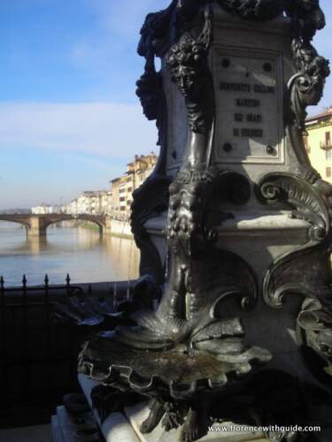 Fontana di Cellini sul Ponte Vecchio di Firenze scultore Raffaello Romanelli 1901- dettaglio