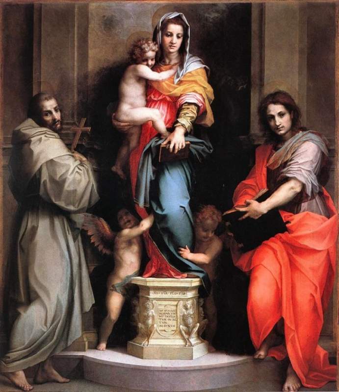 Andrea_del_Sarto_Madonna_of_the_Harpies, Uffizi